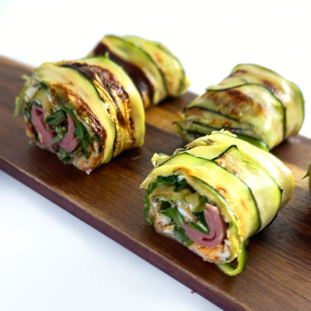 Rollitos de calabacín.
